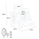 Wheel chair folding wheelchair with leg support for disabled and elderly Peony 