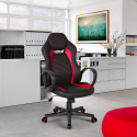 Ergonomic office eco-leather armchair with sport racing design Buriram Fire On Sale