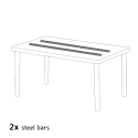 Poly rattan rectangular table 150x90 Grand Soleil Boheme 