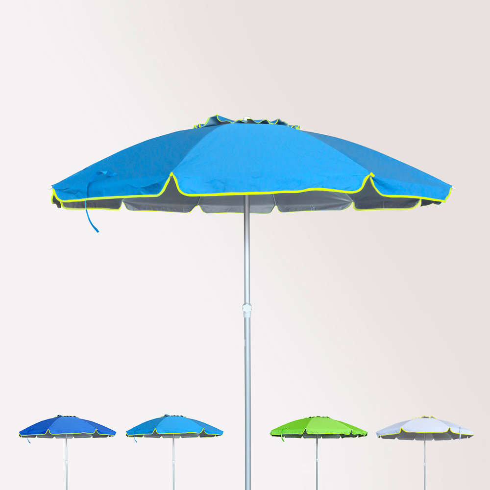 Roma 220cm Aluminium Beach Umbrella With UPF 158+ uv Protection