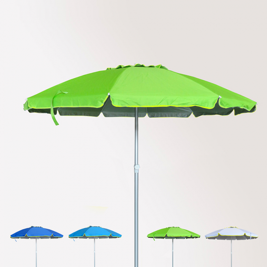 Roma 240cm Aluminium Beach Umbrella With UPF 158+ uv Protection Bulk Discounts