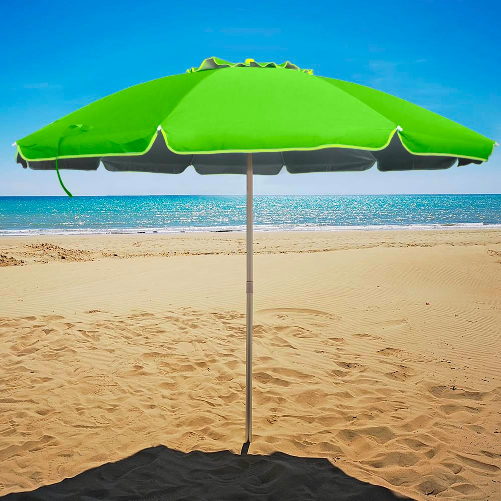 Roma 240cm Aluminium Beach Umbrella With UPF 158+ Uv Protection