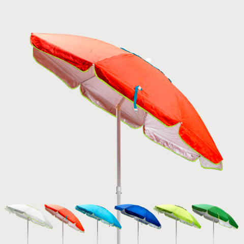 SARDINIA 200cm Vented Beach Umbrella With UPF 158+ uv Protection Promotion
