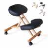 Wooden orthopaedic Swedish office stool ergonomic back chair Balancewood Measures