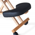 Wooden orthopaedic Swedish office stool ergonomic back chair Balancewood 