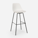 High metal stool for kitchen bar with modern design cushion Willis Cost