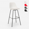 High metal stool for kitchen bar with modern design cushion Willis On Sale