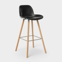 Modern high Scandinavian design stool for Eiffel bar and kitchen Burj 75 Model