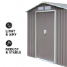 Box in gray galvanized sheet metal shed garden tools Chalet 213x127x195cm Offers