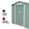 Garden shed box in sheet metal for tools Chalet NATURE 213x127x195cm Offers