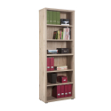 Bookcase in oak effect wood classic design with 6 shelves Virginia Offers