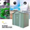 Green galvanized sheet metal shed garden toolbox St.Moritz NATURE 213x191x195cm On Sale