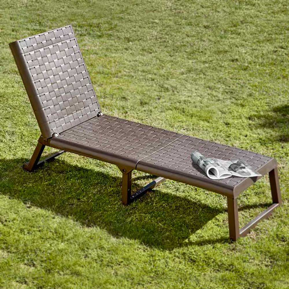 Extra Strong Adjustable Stacking Folding Sun Lounger Spring