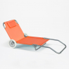 Banana Folding Deck Chair With Built-in Wheels Choice Of