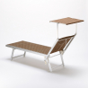 2 Santorini Limited Edition aluminium beach sun loungers 