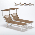 2 Santorini Limited Edition aluminium beach sun loungers Bulk Discounts