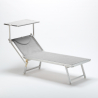 Set Of 2 Italia Professional Sun Loungers With Built-in Headrest And Sunshade 