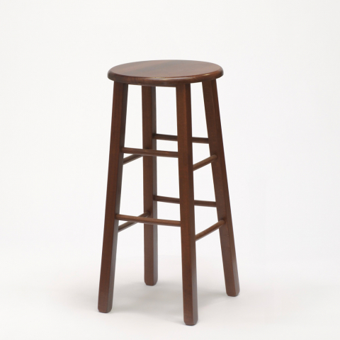 High Solid Wooden Round Stool For Café And Kitchen Berlin Promotion