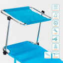 Folding Aluminium Beach Lounger Bed with Sunshade Cancun Sale