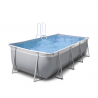 New Plast 460x265 H125 rectangular complete above ground pool Futura 460 gray Offers