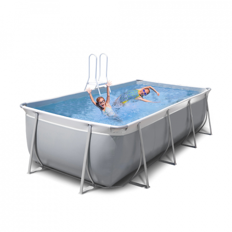 New Plast 460x265 H125 rectangular complete above ground pool Futura 460 gray Promotion
