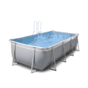 New Plast 395x265 H125 rectangular complete above ground pool Futura 400 gray Offers