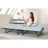 Folding single bed with wheels and included mattress and slats 80x190cm Demetra 