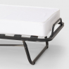 Folding single bed with wheels and included mattress and slats 80x190cm Demetra 