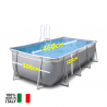 New Plast 460x265 H125 rectangular complete above ground pool Futura 460 gray On Sale
