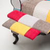 Relaxing reclining armchair patchwork bergère Throne modern design Discounts