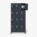 Lockers with 12 metal compartments 90x45 H190 for lockable locker room Krakatoa Promotion
