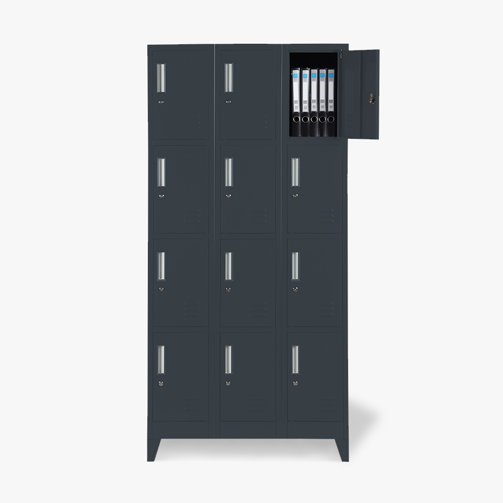 Lockers with 12 metal compartments 90x45 H190 for lockable locker room Krakatoa