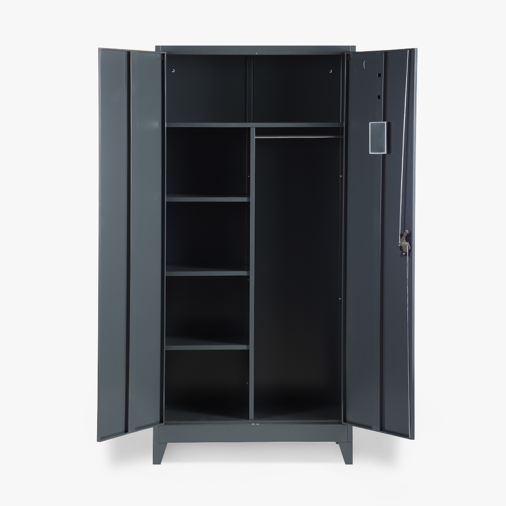 Vesuvio Metal Office Cabinet with 2 Doors 90x40 H180, Lockable File Storage