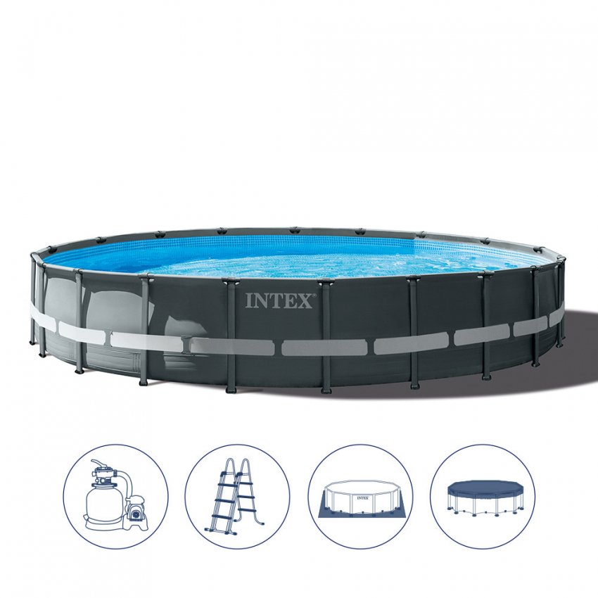 Intex 26334 610x122 Round Above Ground Pool Of Ultra Xtr Frame