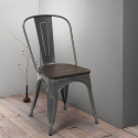 Lix industrial steel wood chairs for kitchen and bar steel wood Choice Of