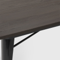 industrial dining table 120x60 design metal wood rectangular caupona Sale