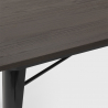 industrial dining table 120x60 design Lix metal wood rectangular caupona Sale