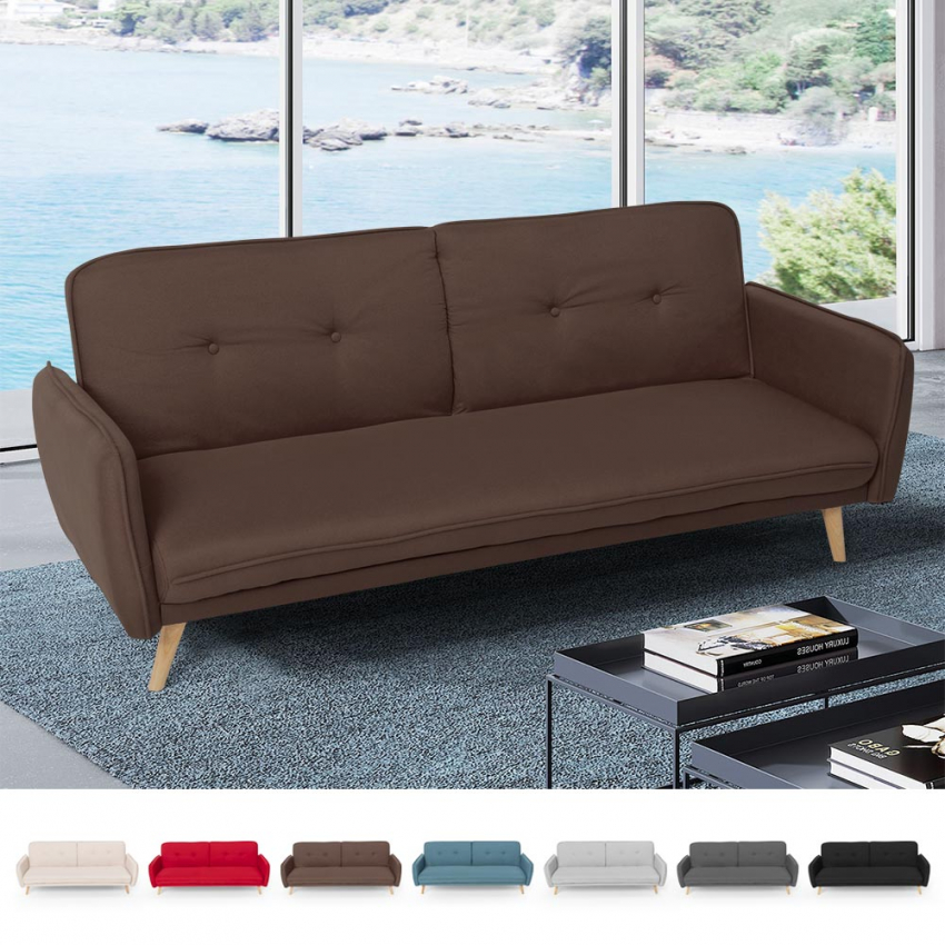 Nordic design reclining fabric sofa bed with 3 seats Merida 