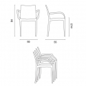 Set of 18 BOHÈME ARM Garden Dining Chair With Armrests Rattan 
