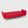 3 seater reclining sofa bed with Nordic design fabric Malibu 