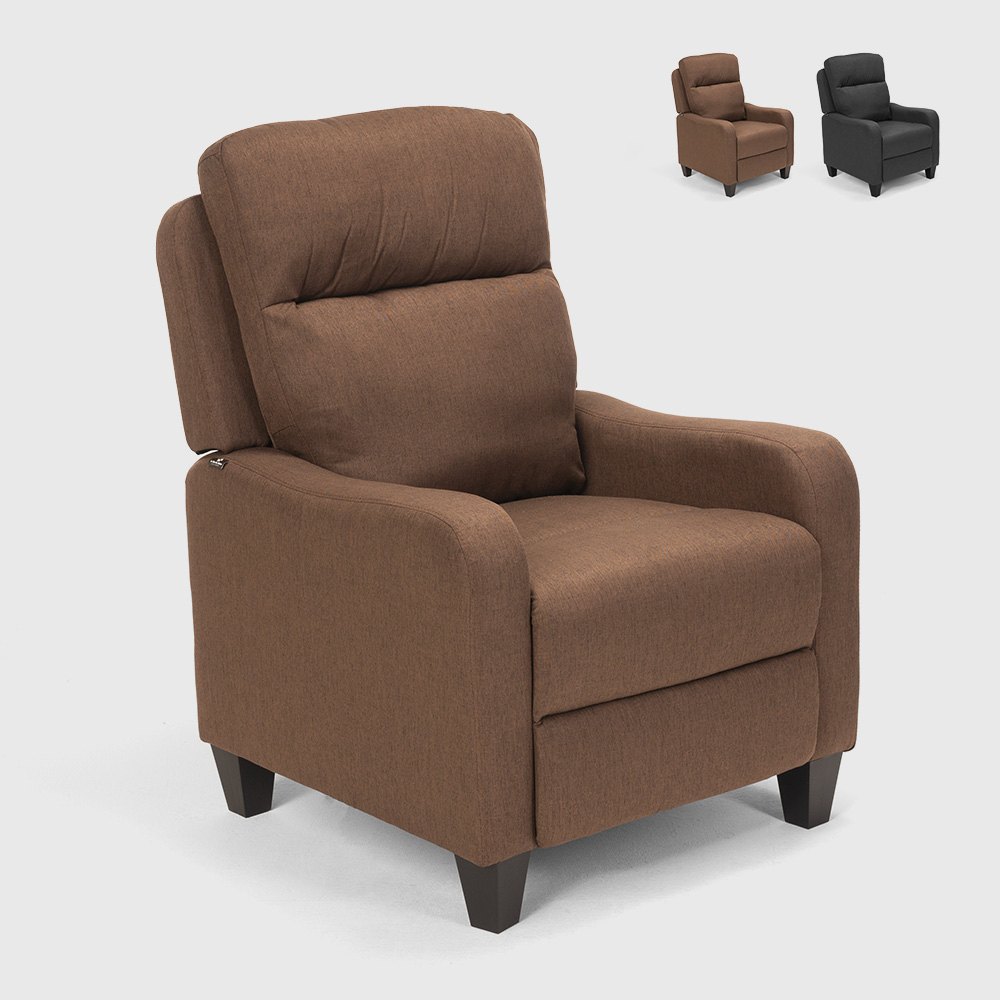 Relax fabric reclining chair with footrest Kyoto