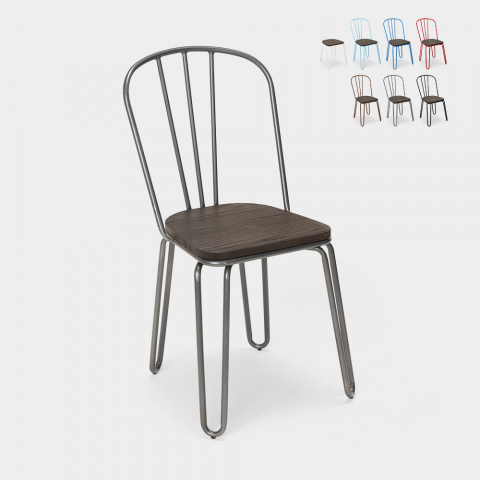 Lix industrial steel bar and kitchen chairs ferrum design Promotion