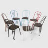 Lix industrial steel bar and kitchen chairs ferrum design 