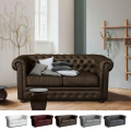 Chesterfield Design 2 Seater Capitonné Leatherette Sofa Promotion