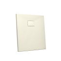 Resin modern square shower tray 80x80 with flush floor mounting Stone 