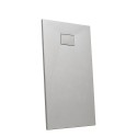 Resin modern shower tray 140x80 with flush floor mounting Stone Model