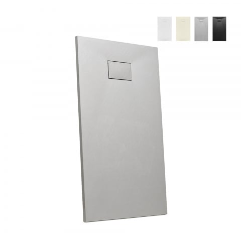 Resin modern shower tray 120x80 with flush floor mounting Stone Promotion