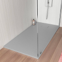 Resin modern shower tray 120x80 with flush floor mounting Stone On Sale