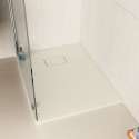 Resin modern shower tray 100x80 with flush floor mounting Stone On Sale
