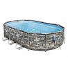Bestway 56719 Power Steel Above Ground Swimming Pool Oval Set 610x366x122 cm On Sale